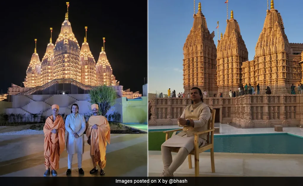 Ola CEO Bhavish Aggarwal Reflects on His Visit to Abu Dhabi's BAPS Hindu Temple