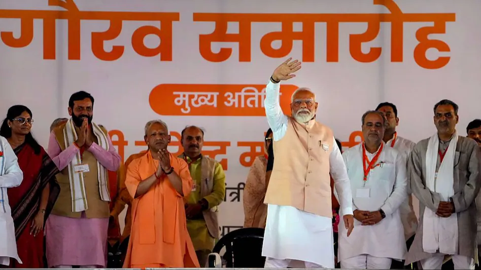 PM Modi Rallies for a 'Viksit Bharat' in Meerut, Setting the Tone for 2024 Elections"
