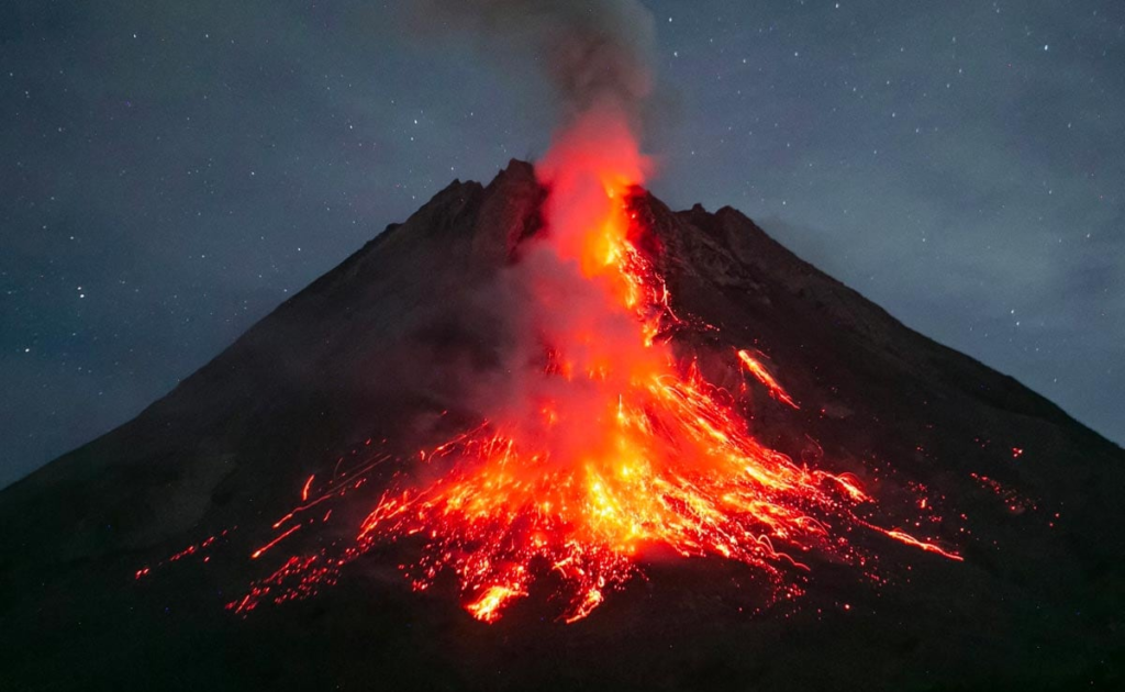indonesian volcano erupts