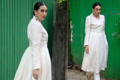 Karisma Kapoor’s White Pleated Jacket Set: The Ultimate Style Inspiration for Your Next Function