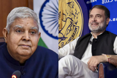 VP Dhankhar Slams Rahul Gandhi: “No Honors for Those Who Tarnish India’s Image”