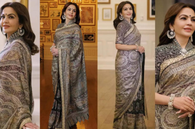 Nita Ambani Stuns in Exquisite Jamewar Saree at Trump’s Dinner