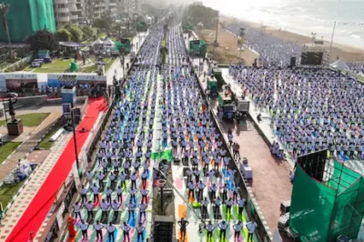 Massive Yoga Celebration Marks International Yoga Day 2025 in Visakhapatnam