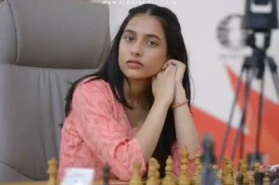 Divya Deshmukh celebrates after defeating Koneru Humpy in FIDE Women’s World Cup chess final