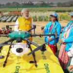 Women SHG members in Punjab operating agricultural drones under Namo Drone Didi scheme.