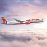 Air India Boeing 787 Dreamliner flying across continents, representing long-haul service suspension.