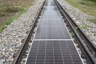 India Blazes a Trail: World’s First Solar Panels Between Railway Tracks Installed in Varanasi