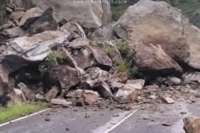 Himachal Pradesh on Edge: Dramatic Landslide Threatens Chaukar Village, Houses Evacuated