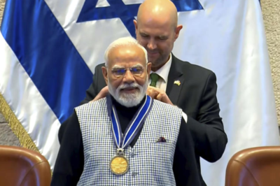PM Narendra Modi Receives Israel Parliament’s Top Honour During Historic Visit