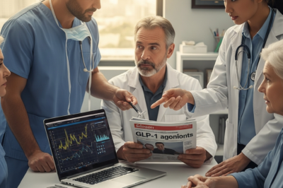 Medical professional discussing obesity management and GLP-1 medication for cancer patients