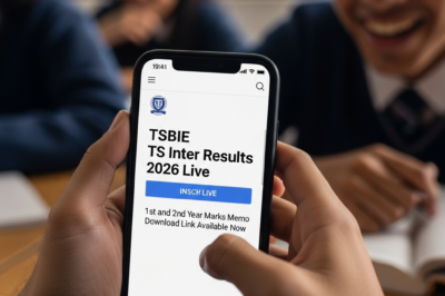 TSBIE TS Inter Results 2026 Live: 1st and 2nd Year Marks Memo Download Link Available Now