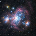 A breathtaking Hubble Space Telescope view of the Large Magellanic Cloud featuring 10,000 brilliant stars against a backdrop of cosmic gas.