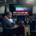 Military tension in West Asia, Iranian missile launch, and diplomatic crisis in the Middle East.