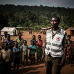 Ebola response workers in protective gear in the Democratic Republic of Congo