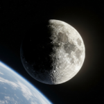 Close-up photography of a waxing gibbous moon on June 16 showing detailed craters and the terminator line against a black sky