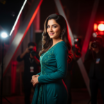 A stunning portrait of actress Triptii Dimri wearing an elegant ethnic saree with glowing makeup and a confident gaze.