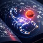 A detailed astrological chart for Scorpio on June 20, 2026, featuring planetary positions and zodiac symbols.