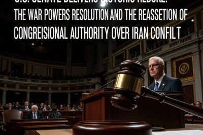 U.S. Senate chamber during a historic vote on the War Powers resolution to curb presidential military authority against Iran.