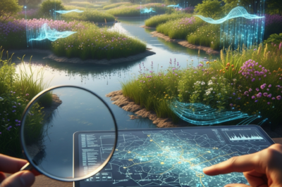 Artificial Intelligence and satellite data visualization for mapping land degradation and soil restoration.