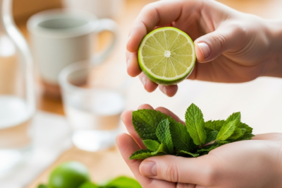 Infographic showing healthy habits like smaller meals and left-side sleeping to prevent acid reflux naturally reduce acid reflux and heartburn.