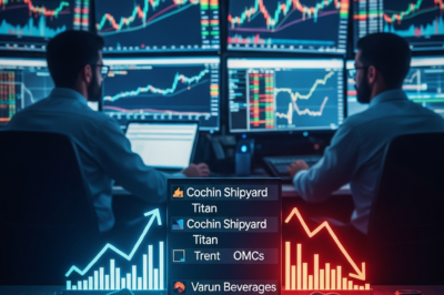 Stocks to Watch on July 7: In-Depth Analysis of Cochin Shipyard, Titan, Trent, OMCs, Varun Beverages, and More
