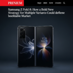 Samsung Galaxy Z Fold 8 concept showing multiple folding screen variants and sleek designs