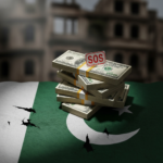 Pakistan economic crisis and US dollar signs representing the 10 billion dollar request
