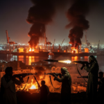Houthi rebel military activities and maritime conflict in the Red Sea port cities