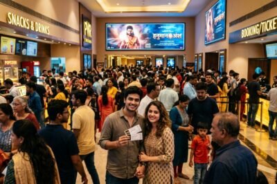 A detailed bar chart comparing the week-by-week box office growth of the movie Hanuman Ansh, highlighting the significant 41.9 percent jump on day 28.