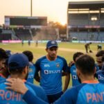 Indian and Afghanistan cricket players during a practice session before the 2nd T20I match.