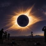 A detailed scientific visualization of the Sun's outer corona showing glowing loops of plasma and turbulent magnetic waves.