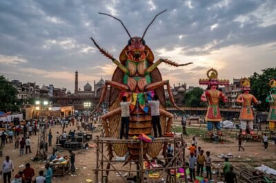 30-Foot ‘Cockroach’ Effigy to be Burned Alongside Ravan at Delhi Ramlila: A Symbolic Strike Against Social Decay