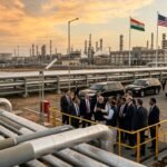 Aerial view of the massive Reliance Jamnagar oil refinery complex with Senator Marco Rubio's diplomatic delegation.