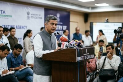 Indian Ministry of Education cancels UGC-NET national exam due to security breach and paper leak concerns.