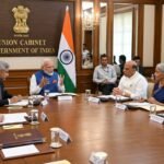 Indian Union Cabinet meeting led by PM Modi discussing the 3% DA hike for central government employees.